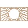 Ekena Millwork 18"W x 9"H x 6 5/8"ID x 3/8"T Hoover Wood Fretwork Pierced Ceiling Medallion, Alder view 4