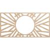 Ekena Millwork 24"W x 12"H x 8 7/8"ID x 1/4"T Hoover Wood Fretwork Pierced Ceiling Medallion, Alder view 1