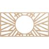 Ekena Millwork 24"W x 12"H x 8 7/8"ID x 3/8"T Hoover Wood Fretwork Pierced Ceiling Medallion, Alder view 1