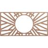 Ekena Millwork 28"W x 14"H x 10 3/8"ID x 3/8"T Hoover Wood Fretwork Pierced Ceiling Medallion, Wood (Paint Grade) view 1