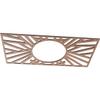 Ekena Millwork 28"W x 14"H x 10 3/8"ID x 3/8"T Hoover Wood Fretwork Pierced Ceiling Medallion, Wood (Paint Grade) view 2