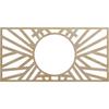 Ekena Millwork 20"W x 10"H x 7 3/8"ID x 1/4"T Hoover Wood Fretwork Pierced Ceiling Medallion, Hickory view 1