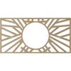 Ekena Millwork 20"W x 10"H x 7 3/8"ID x 1/4"T Hoover Wood Fretwork Pierced Ceiling Medallion, Hickory view 4