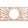 Ekena Millwork 24"W x 12"H x 8 7/8"ID x 1/4"T Hoover Wood Fretwork Pierced Ceiling Medallion, Cherry view 1