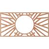 Ekena Millwork 24"W x 12"H x 8 7/8"ID x 1/4"T Hoover Wood Fretwork Pierced Ceiling Medallion, Cherry view 4