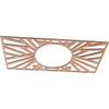 Ekena Millwork 30"W x 15"H x 11 1/8"ID x 3/8"T Hoover Wood Fretwork Pierced Ceiling Medallion, Cherry view 2
