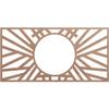 Ekena Millwork 30"W x 15"H x 11 1/8"ID x 1/4"T Hoover Wood Fretwork Pierced Ceiling Medallion, Wood (Paint Grade) view 1