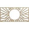 Ekena Millwork 18"W x 9"H x 6 5/8"ID x 1/4"T Hoover Wood Fretwork Pierced Ceiling Medallion, Birch view 1