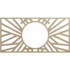 Ekena Millwork 40"W x 20"H x 14 3/4"ID x 1/4"T Hoover Wood Fretwork Pierced Ceiling Medallion, Birch view 1