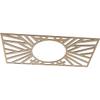 Ekena Millwork 40"W x 20"H x 14 3/4"ID x 3/8"T Hoover Wood Fretwork Pierced Ceiling Medallion, Hickory view 2