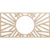 Ekena Millwork 30"W x 15"H x 11 1/8"ID x 3/8"T Hoover Wood Fretwork Pierced Ceiling Medallion, Alder view 1