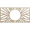 Ekena Millwork 26"W x 13"H x 9 5/8"ID x 1/4"T Hoover Wood Fretwork Pierced Ceiling Medallion, Birch view 1