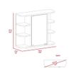 FM FURNITURE Valdez 24" H Engineered Wood Medicine Cabinet with Mirror in Black view 2