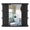 FM FURNITURE Valdez 24" H Engineered Wood Medicine Cabinet with Mirror in Black view 3