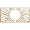 Ekena Millwork 22"W x 11"H x 8 1/8"ID x 3/8"T Hoover Wood Fretwork Pierced Ceiling Medallion, Alder view 1