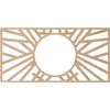 Ekena Millwork 22"W x 11"H x 8 1/8"ID x 3/8"T Hoover Wood Fretwork Pierced Ceiling Medallion, Alder view 4