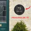 Circle Address Personalized Steel Wall Sign Custom Metal Art Gold / 24" view 2