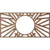 Ekena Millwork 22"W x 11"H x 8 1/8"ID x 3/8"T Hoover Wood Fretwork Pierced Ceiling Medallion, Walnut view 4