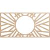Ekena Millwork 20"W x 10"H x 7 3/8"ID x 3/8"T Hoover Wood Fretwork Pierced Ceiling Medallion, Alder view 1