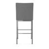 Amisco Perry Plus 30 in. Bar Stool - Grey Woven Fabric/Glossy Grey Metal view 4