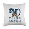90 Years Old | Grandma 90th Birthday Party | 90 Years Loved Throw Pillow view 1