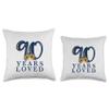 90 Years Old | Grandma 90th Birthday Party | 90 Years Loved Throw Pillow view 3