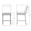 Amisco Perry Plus 26 in. Counter Stool - Charcoal Black & Brown Faux Leather/Glossy Grey Metal view 3