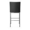 Amisco Perry Plus 26 in. Counter Stool - Charcoal Black & Brown Faux Leather/Glossy Grey Metal view 4