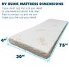 Foamma 4" x 30" x 75" Memory Foam Mattress for RV with Water Resistant Organic Cotton Cover, Firm High Density Foam Base, USA Made, CertiPUR-US Certified Foam view 3