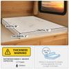 Foamma 4 x 30" x 75" Small Single, Medium Firm Gel Memory Foam (Organic Cotton Cover), Mattress Topper for RV Bunk, Camper, Truck & Travel Trailer, Back Support, CertiPUR-US Certified, Made in USA view 2