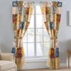 Cozy Line Home Fashions Ryleigh Country Garden Fall Flowers Paisley Plaid Patchwork Window Curtains with Tie Backs Set, 84" x 52", 2 Panels view 2