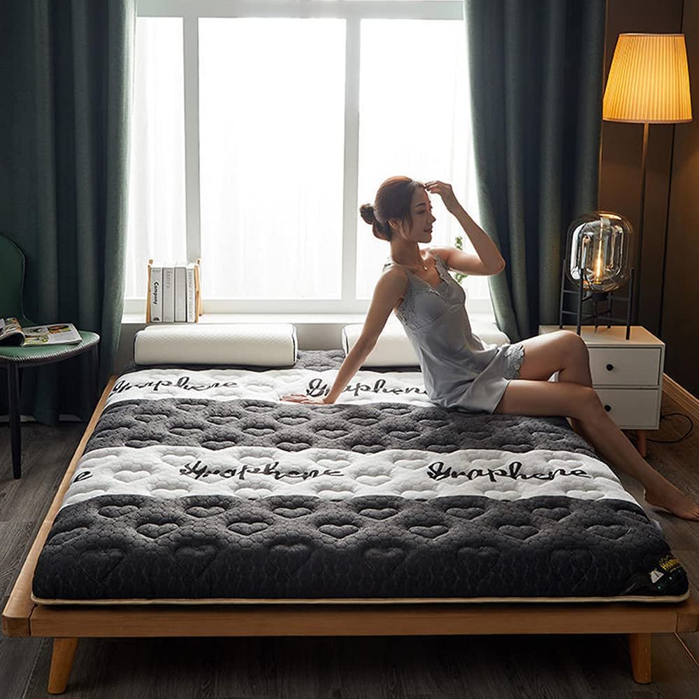 Traditional Japanese Tatami Floor Mat, Single/Double Soft Thicken Folding Sleeping Pad, Portable Mattress for Dorms/Rental Rooms,C,120x200 cm