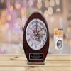 AllGiftFrames Engravable Black Engraved Archway Wood Accent Clock Custom Gift Timepiece Customized Clocks Congratulations Engineer Company Retirement Engineering Service Award Gear Silver view 3