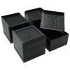 JONHWI Bed Risers, Furniture Risers 3 inch, Heavy Duty Raise Blocks for Bed Couch Desk Sofa Table, Adjustable Lifters Support up to 1300 Lbs (Black, 4 Pack Set) view 1