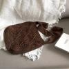 ENBEI Women's Crochet Shoulder Handbag - Aesthetic Canvas Shopping Tote - Cute Shoulder Bag (Dark Brown) view 2