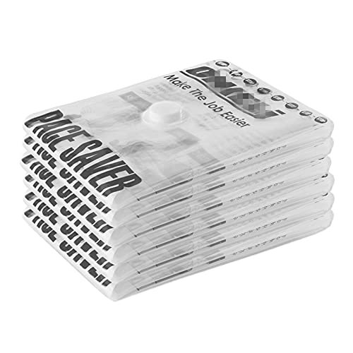 6PCS Convenient Vacuum Bag Storage Organizer Transparent Clothes Organizer Seal Compressed Travel Saving Space Bags Package (6PCS/ XL)