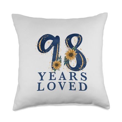 98 Years Old | Grandma 98th Birthday Party | 98 Years Loved Throw Pillow