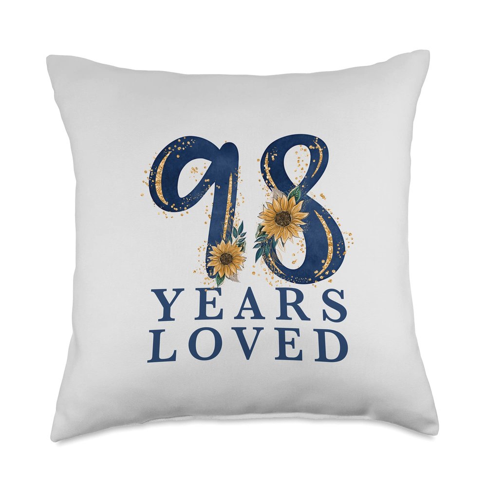 98 Years Old | Grandma 98th Birthday Party | 98 Years Loved Throw Pillow