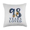 98 Years Old | Grandma 98th Birthday Party | 98 Years Loved Throw Pillow view 1