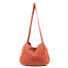ENBEI Handmade Crochet BagBoho Chic Shoulder Bag, Aesthetic Kinted Bag,Cute Crossbody Bag,Perfect for Beach, Shoppingor Daily Use Stylish Durable (red brown) view 1