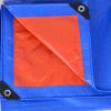 KOOEIN Tarpaulin,Waterproof Heavy-Duty Tarp,Garden Plant Cover,Fabric Tarpaulin with Grommet,Protective Tarp for Car/Boat,Blue+Orange,Customizable,2x2m/6.6x6.6ft view 2