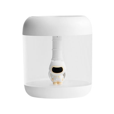 Portable Mini Astronaut/Lion Humidifier, 350ML Portable Air Mini Humidifier, Decorative Cute Astronaut/Lion USB Rechargeable Mini Desk Humidifiers with Quiet Operation and Night Light Function (White Diver)