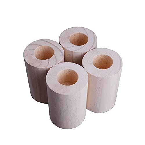 Bed and Furniture Risers,4pcs Table Lifts Sofa Legs,Heavy Duty Wooden Bed Lifts,Solid Wood Base for Sofa Couch Chair Table,Add Height or Storage,Supports up to 1000kg (3.2x5cm)