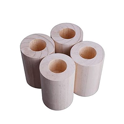 Bed and Furniture Risers,4pcs Table Lifts Sofa Legs,Heavy Duty Wooden Bed Lifts,Solid Wood Base for Sofa Couch Chair Table,Add Height or Storage,Supports up to 1000kg (4.2x10cm)