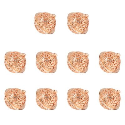 VOSAREA 10pcs Electroplated Tin Alloy Hollow Bells for Diy Decoration Soft Chime for Crafts Key Chains and Wedding Decor