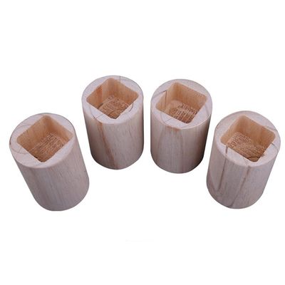 Set of 4 Bed Risers,Furniture Risers,Lifts Height Table Legs,Solid Natural Wood Risers for Bed,Furniture,Table,Sofa,Chair Risers with Non-Slip Recessed Hole,Supports up to 500kg (5x5x10cm)