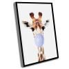 Cute Room Decor Aesthetic,Nursery Wall Art Framed,Giraffe With Blue Bubble Gum Print,Print Art,Baby Boy Decor,Kids Room Decor,Baby Shower,Animals,16x24 Inch Framed Wall Art view 1