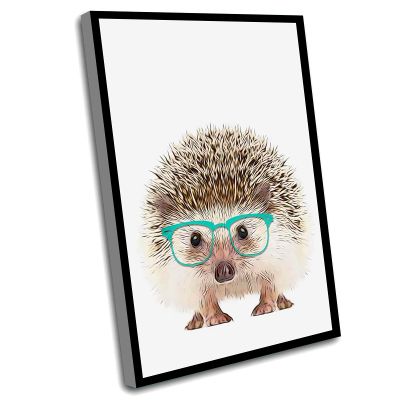 Bedroom Decor For Girls,Nursery Canvas Wall Art Quotes,Hedgehog Print,Farm Animal Prints,Animal With Glasses,Animal Art Print,Print Wall Art,Baby Room Decor,Country Decor,8x12 Inch Framed Wall Art