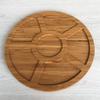 Bamboo Wood Rotating Turntable Lazy Susan 5 Fan-shaped Discs / 1 Round Disc / 1 Bamboo Tray / 1 Turntable Can Place Fruits Snacks Snacks Salads view 3