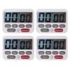 4Pcs Kitchen Timer Magnetic Countdown Stopwatch Timer with Large Display Visual Egg Timer Clock with Loud Alarm for Cooking Baking view 1